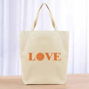 Love Basketball Tote Bag - orange