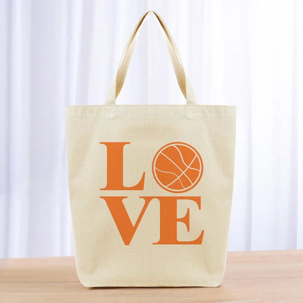 Love Basketball Tote Bag - orange