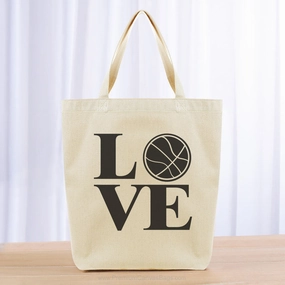 Love Basketball Tote Bag - black