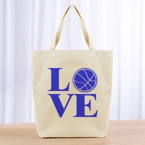 Love Basketball Tote Bag - blue