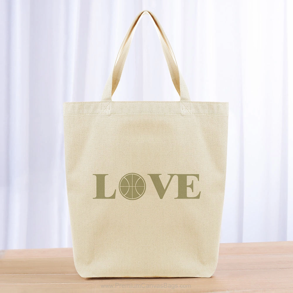 Love Basketball Tote Bag - khaki
