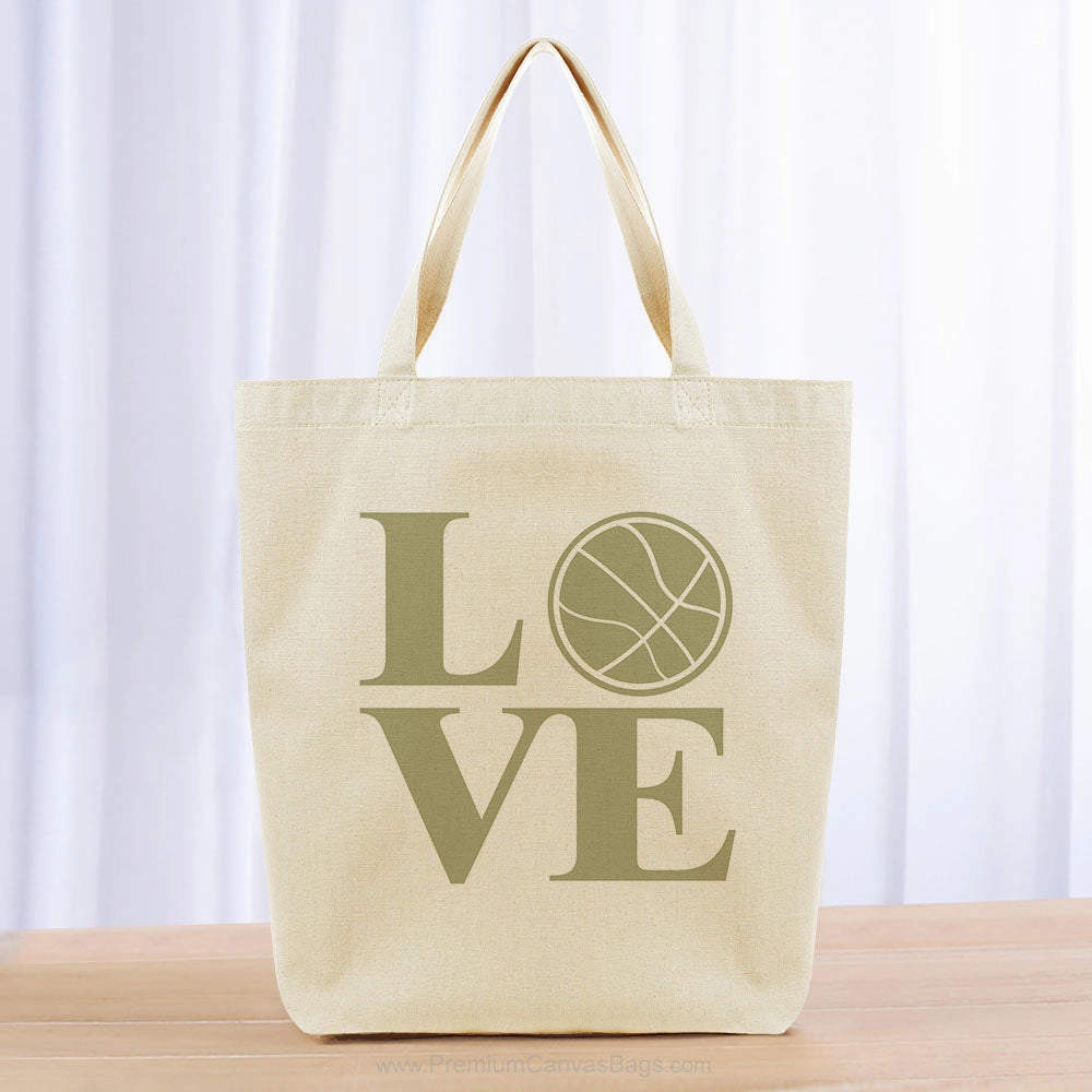 Love Basketball Tote Bag - khaki