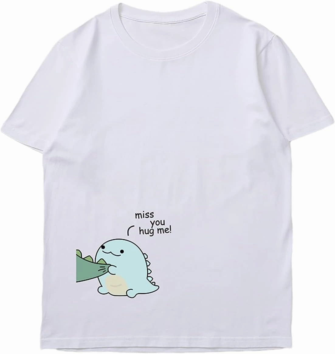 Lovely Dinosaur Matching Tee for Couple - Husband & Wife, Pure Cotton, Ideal for Lovers