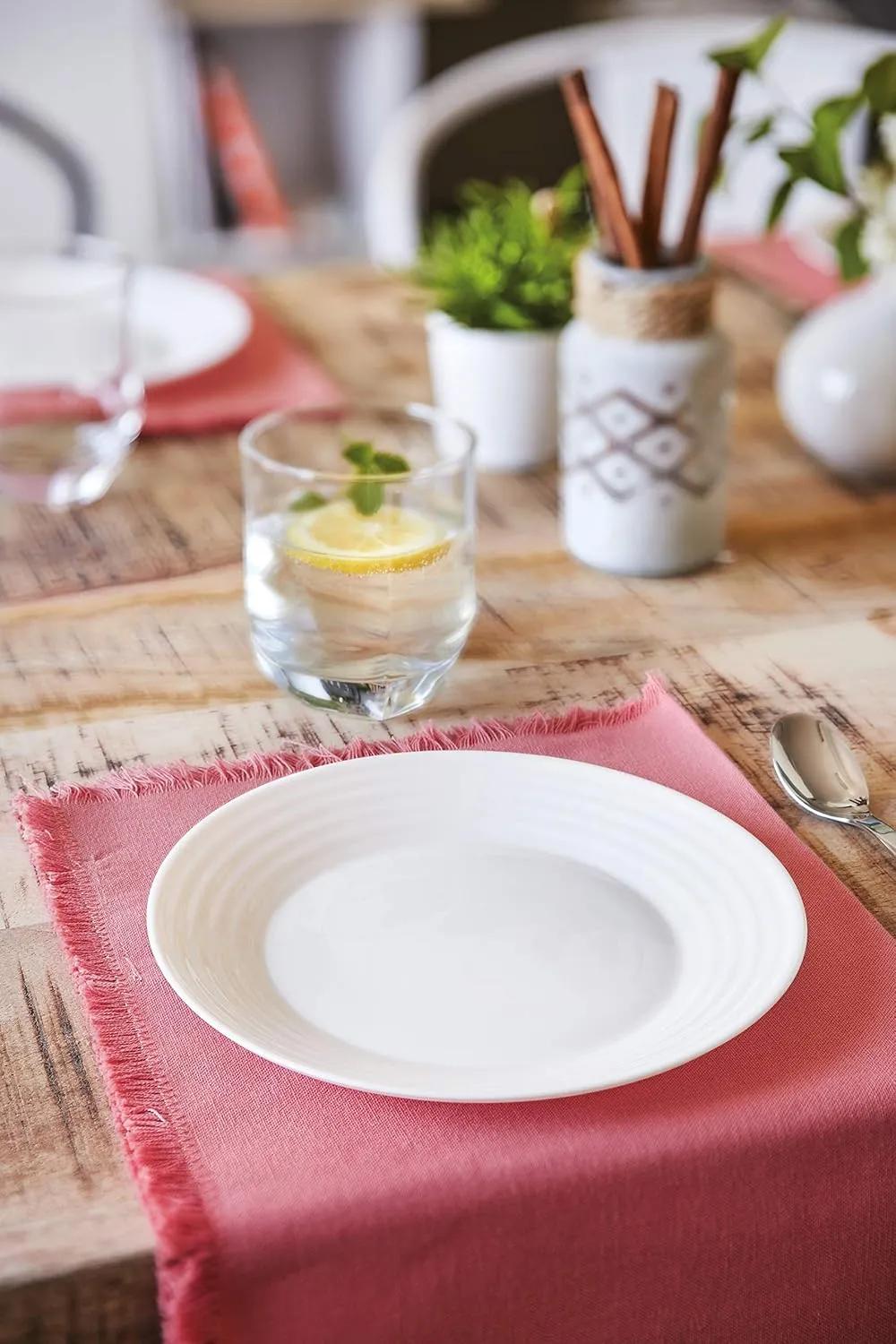 Luminarc P2169 Harena 7.25" Dessert Plate, Set of 6, Set, 1, White