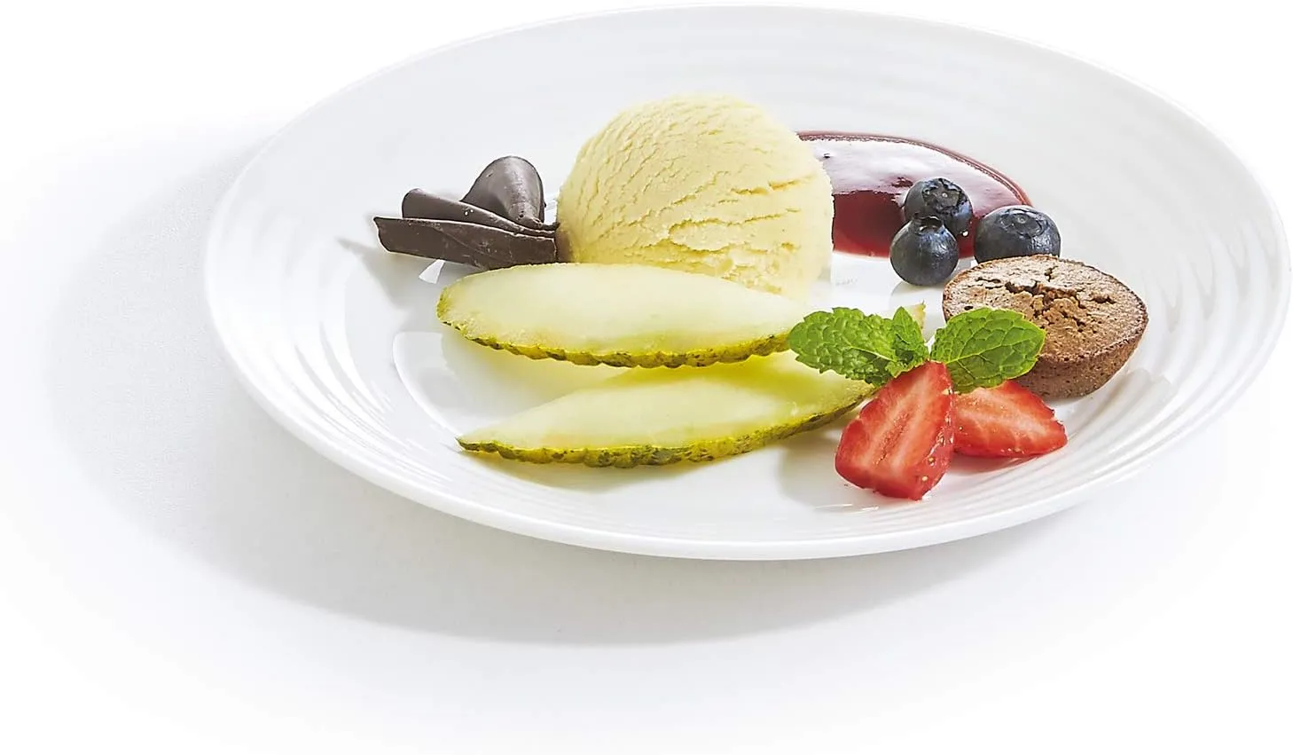 Luminarc P2169 Harena 7.25" Dessert Plate, Set of 6, Set, 1, White