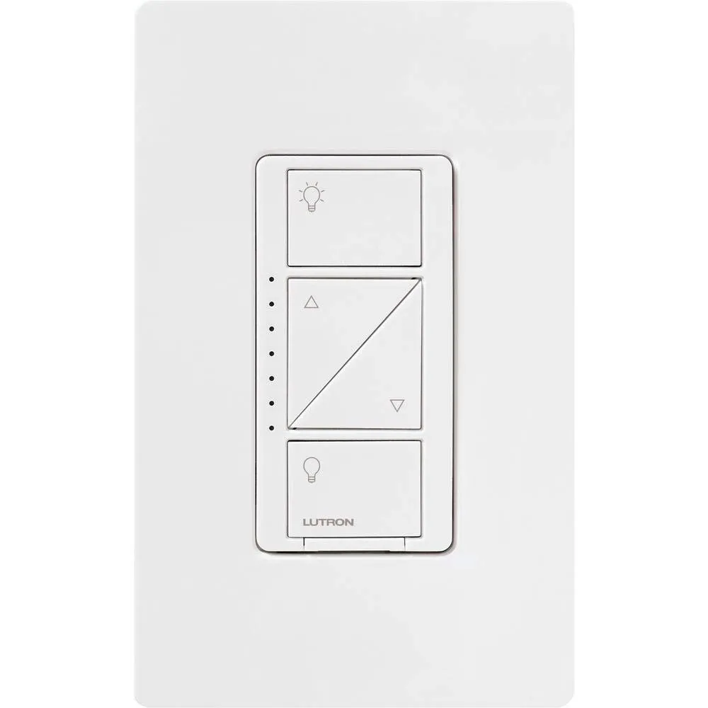 Lutron Caseta Smart Lighting Dimmer Switch for Wall and Ceiling Lights with Pico | PD-6WCL-WH | White