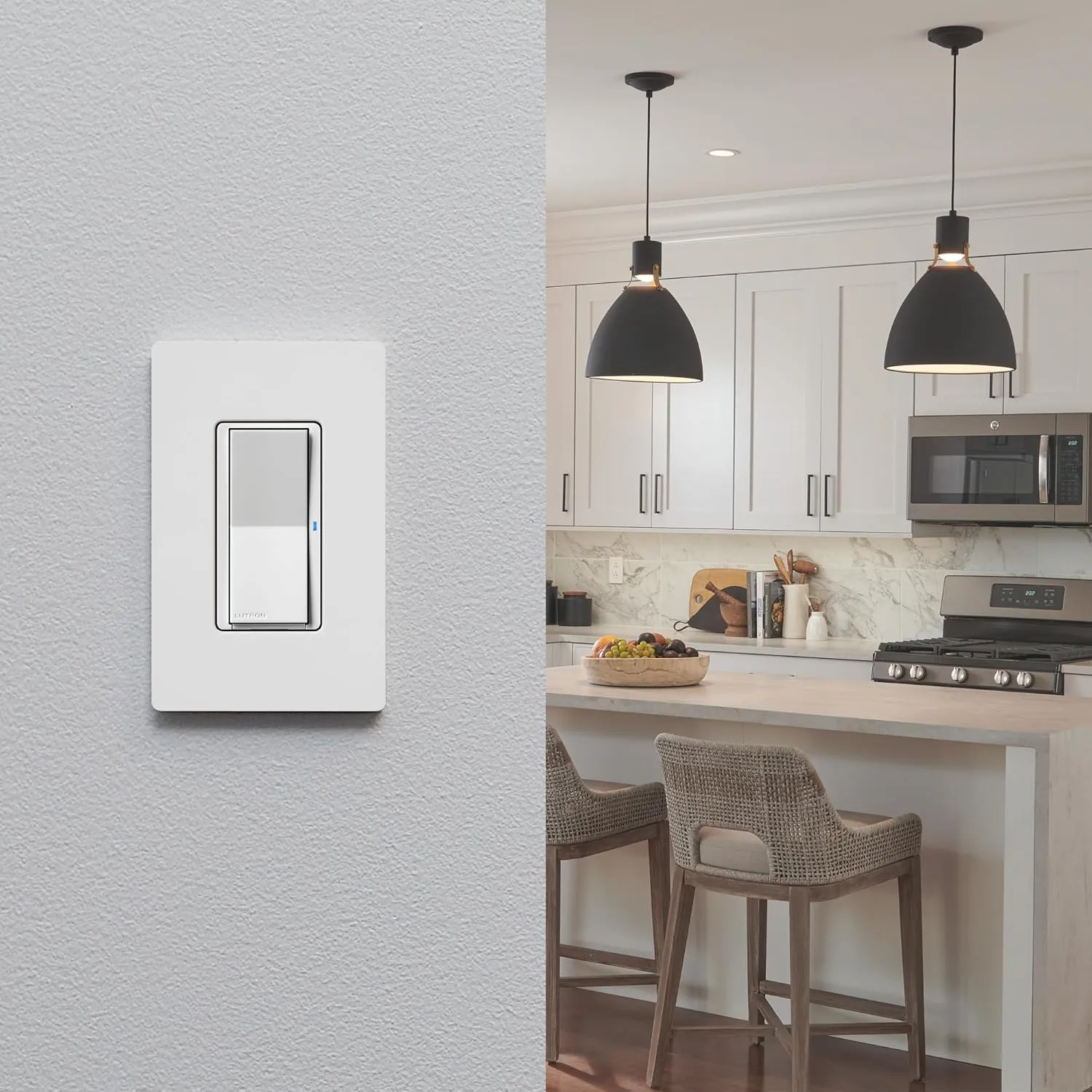 Lutron Pico Paddle Remote for On/Off Control of Caseta Smart Switches/Dimmers, PJ2-P2B-GIV, Ivory