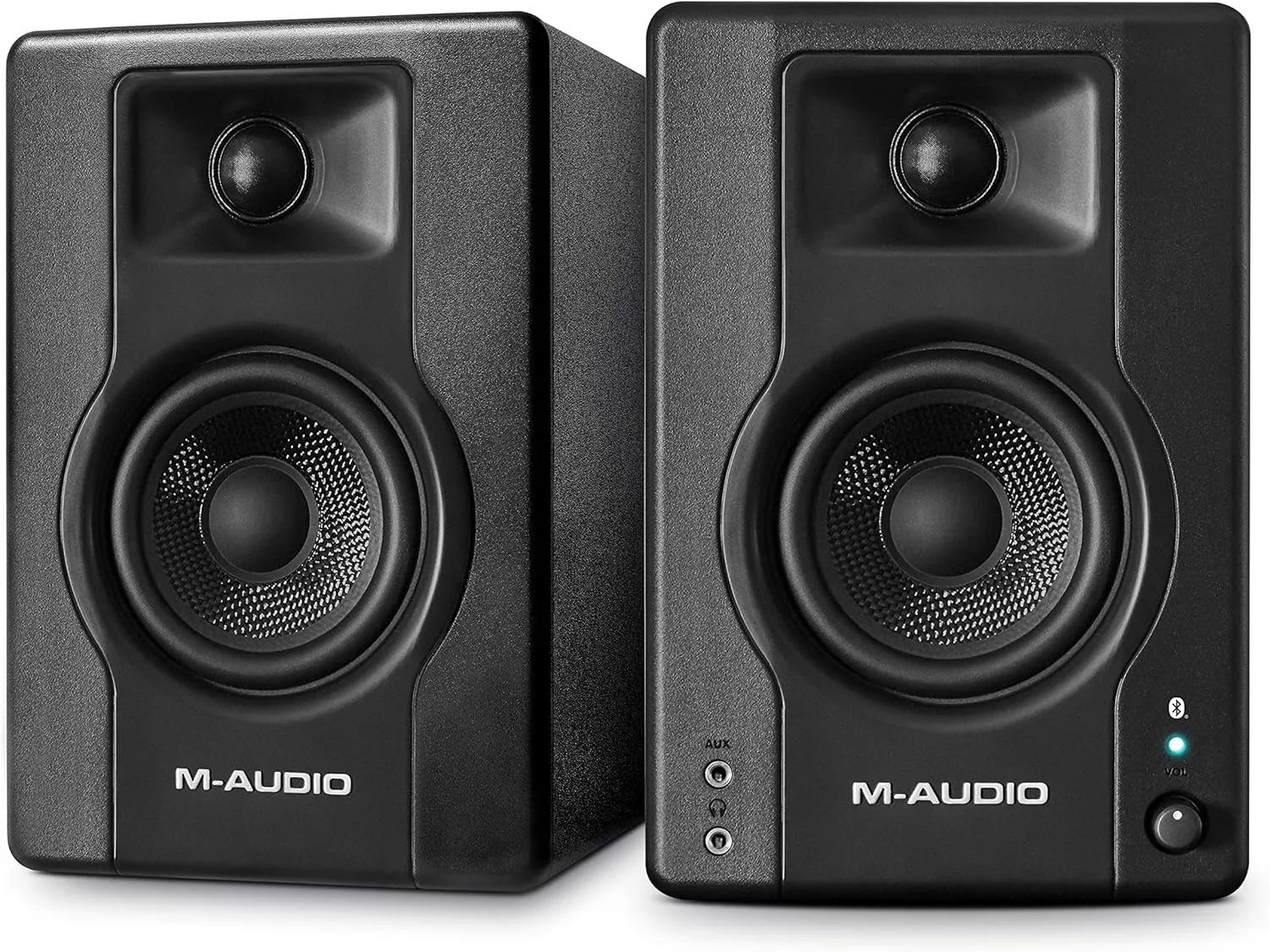 M-Audio BX4BT 4.5" Studio Monitors & PC Speakers with Bluetooth for Recording and Multimedia & HDH40 – Over Ear Studio Headphones with Closed Back Design