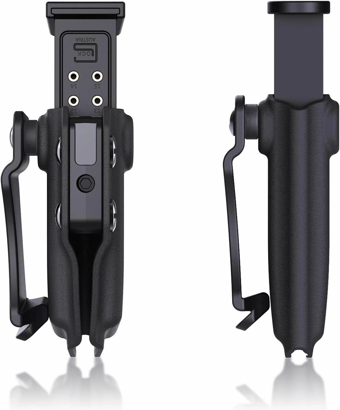Mag Carrier IWB/OWB Magazine Holster Kydex Mag Holster for 9mm/.40/.45ACP Double & Single Stack - Ambidextrous Concealed Carry Holster with Adjustable Retention