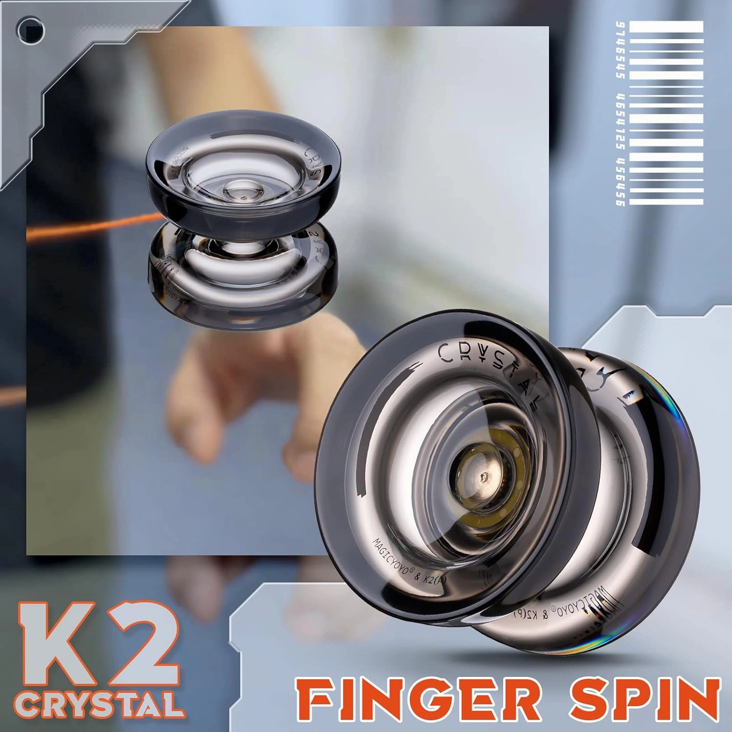 MAGICYOYO Pack of 2 Yoyos - Professional Responsive Yo-yo for Kids Beginner, Metal Yo yo V6 Plastic Yoyo K2, Dual Purpose Yo Yo with Unresponsive Yoyo Bearing for Adults 12 Yoyo Strings Removal Tool