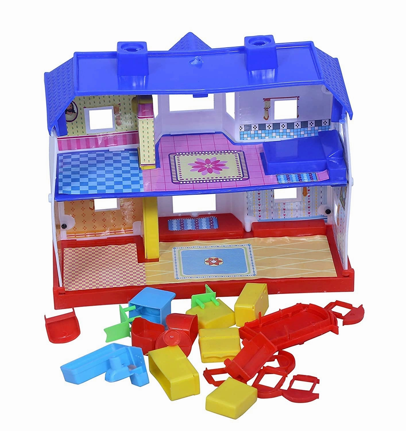 Mamma Mia My Country Doll House with Furniture for Kids, 24 Pcs