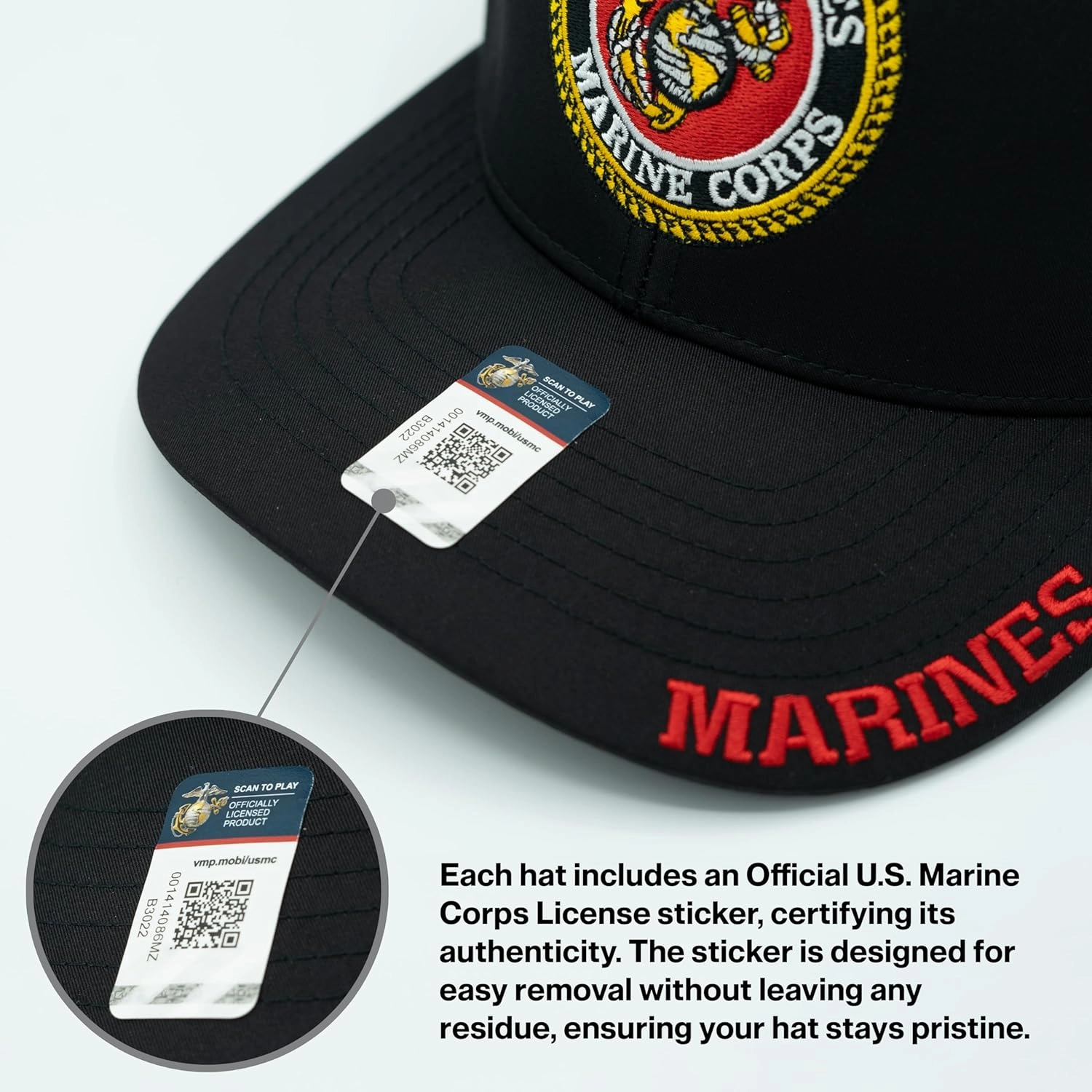 Marine Corps Hat for Men USMC Veteran Hat, Official Licensed US Marines Hat Semper Fi Once A Marine Always A Marine Cap