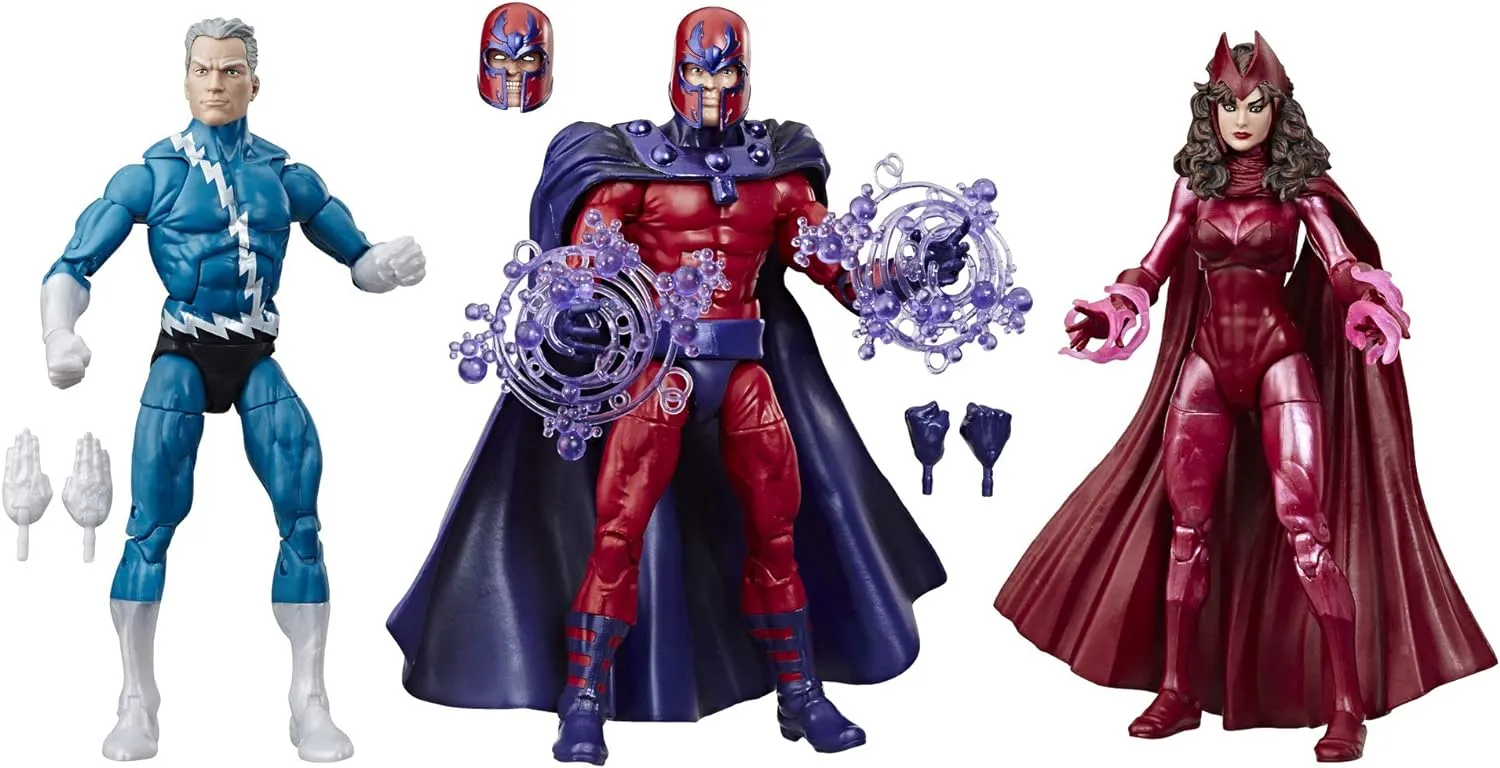 Marvel Legends Series 6" Family Matters 3 Pack with Magneto, Quicksilver, & Scarlet Witch Action Figures (Amazon Exclusive)
