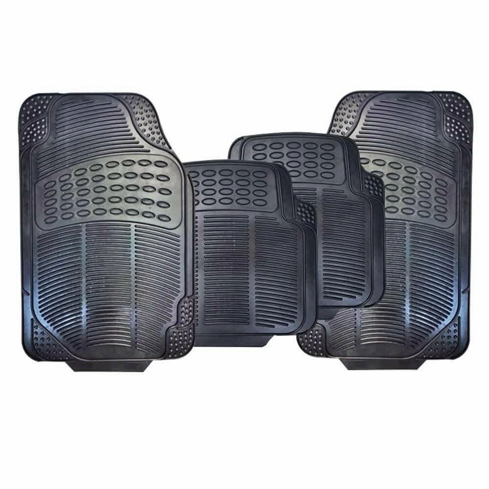 Mats Avenue Universal Car Floor Mat Virgin Rubber Heavy Duty (Black Color ,4Pieces)