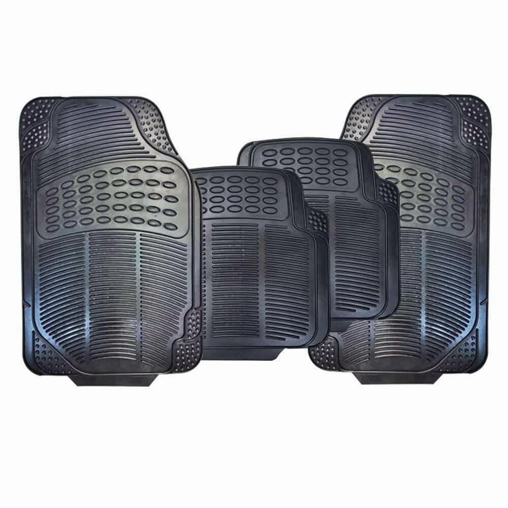 Mats Avenue Universal Car Floor Mat Virgin Rubber Heavy Duty (Black Color ,4Pieces)