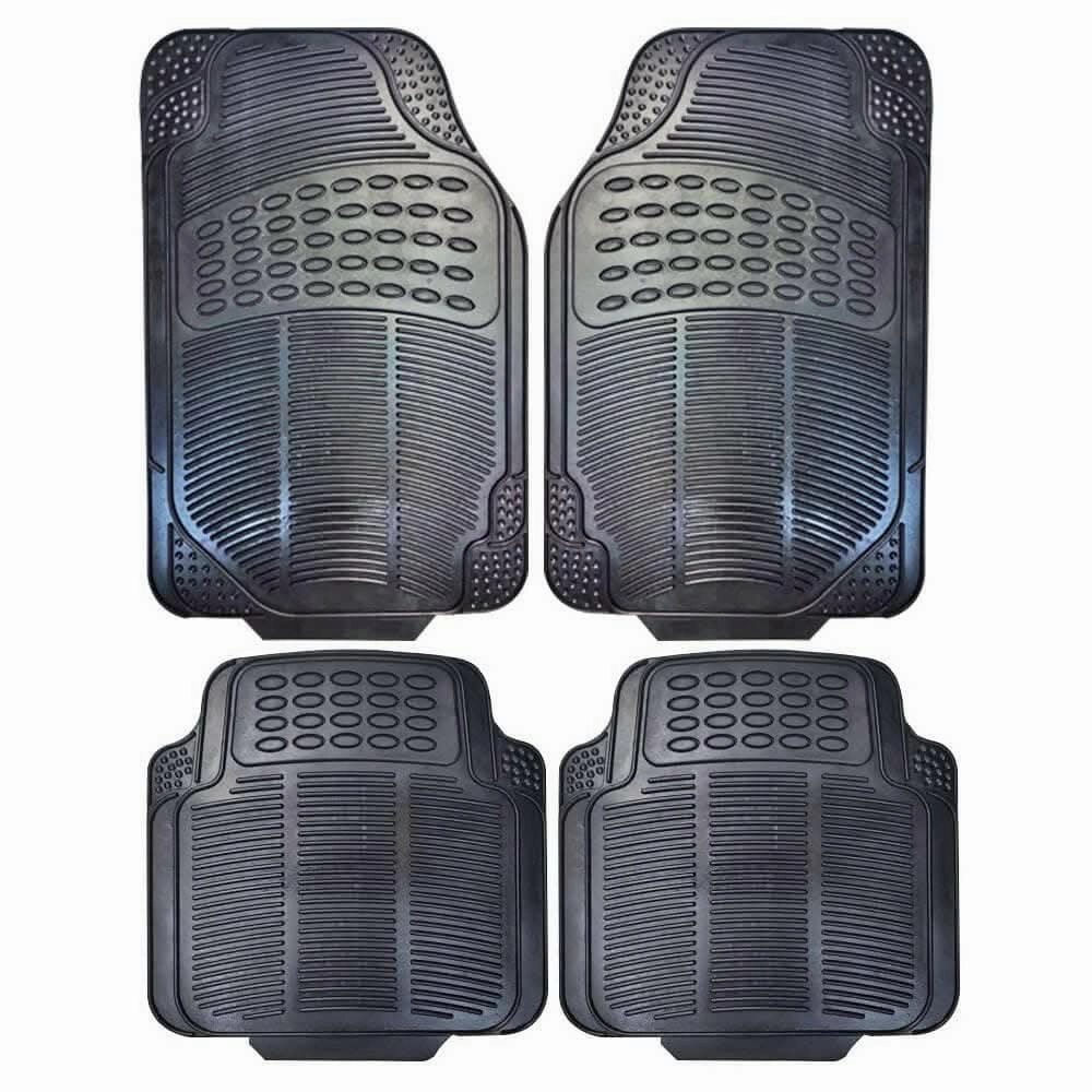 Mats Avenue Universal Car Floor Mat Virgin Rubber Heavy Duty (Black Color ,4Pieces)