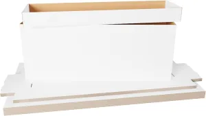Max Protection Comic Book Storage Box - 6 Count Long ComicBook Boxes with White Corrugated Cardboard - Stackable Bin, Thick Case, Book Containers with Lid - Ideal for Comics, Magazines, Collectibles