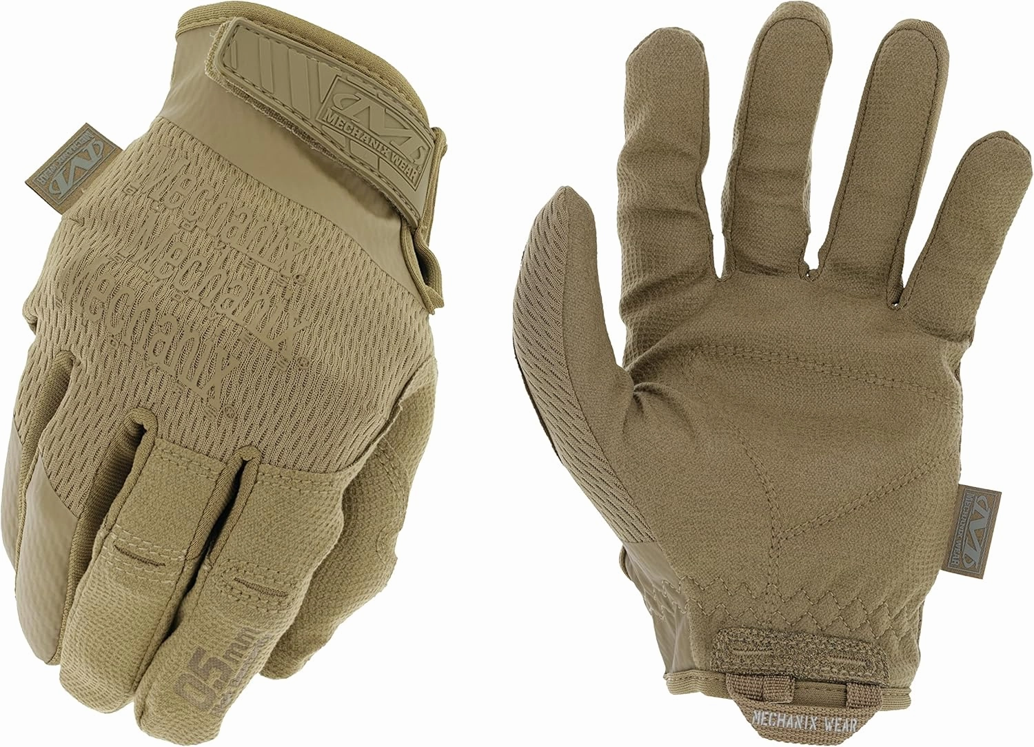 Mechanix Wear: Tactical Specialty 0.5mm High-Dexterity Work Gloves with Secure Fit and Precision Feel, Tactical Gloves for Airsoft, Paintball, Utility Use, Gloves for Men (Brown, Small)