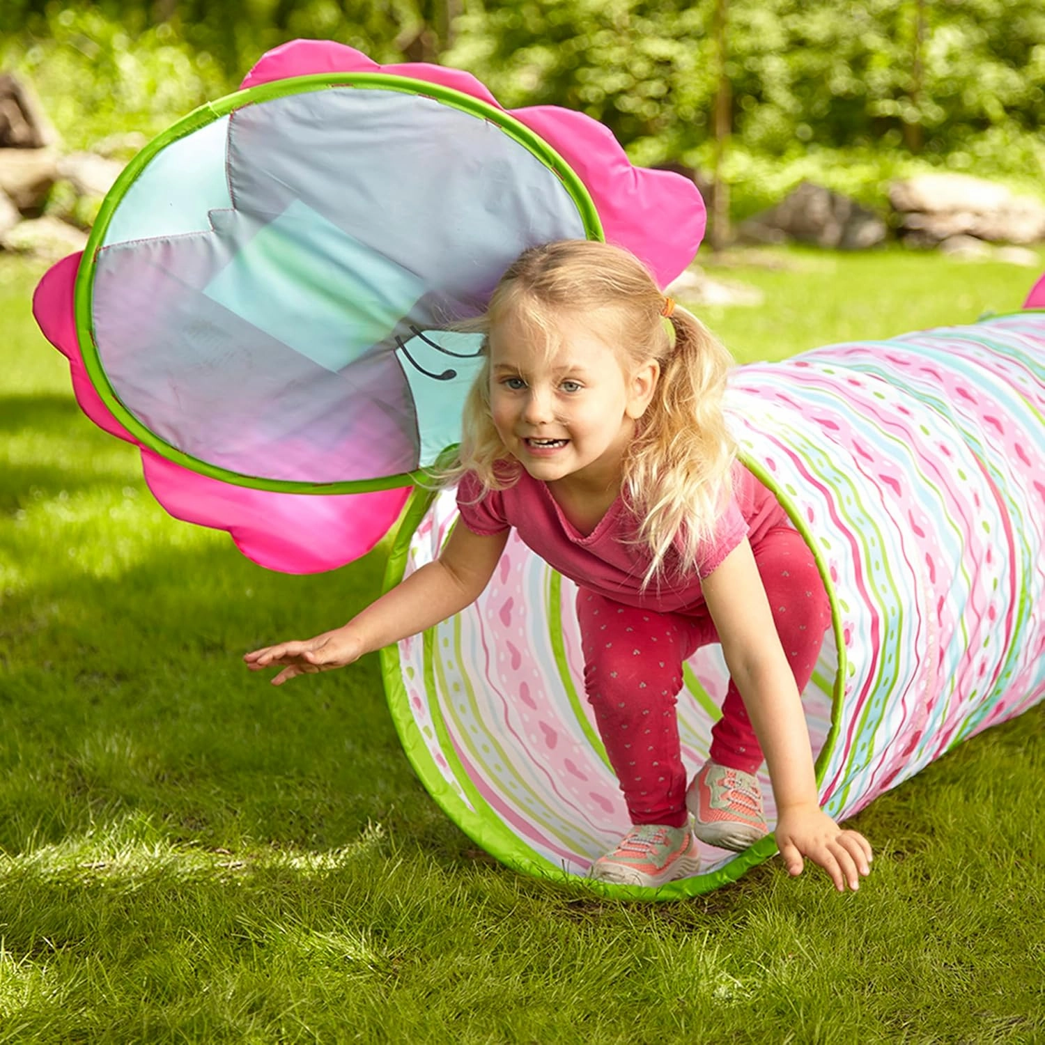 Melissa & Doug Sunny Patch Cutie Pie Butterfly Crawl-Through Tunnel (E-Commerce Packaging) - Indoor Outdoor Baby Tunnel Crawl Developmental Activity Toy