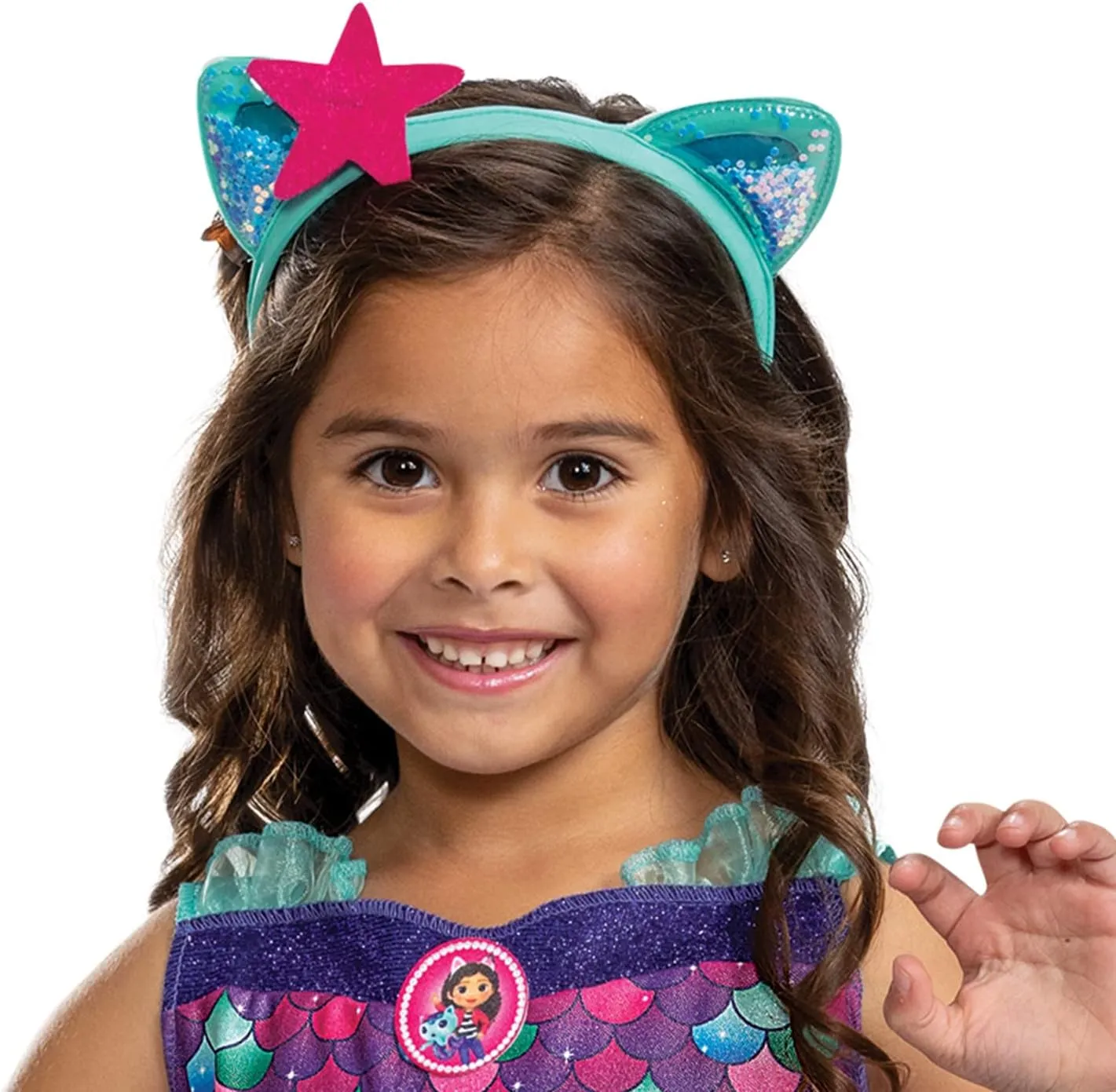 Mercat Costume, Official Gabby's Dollhouse Classic Headpiece and Costume for Kids