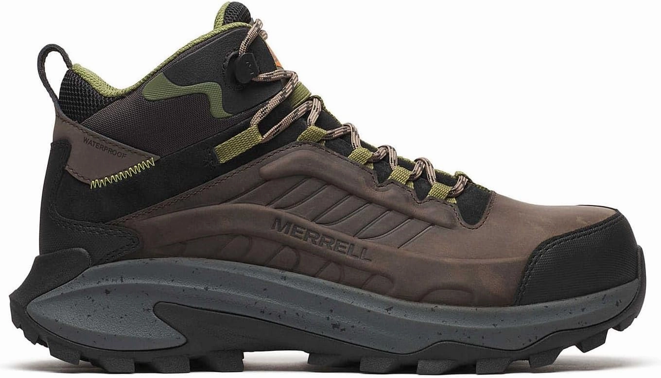 Merrell Men's Moab Speed 2 Mid Waterproof Carbon Fiber Work Construction Boot