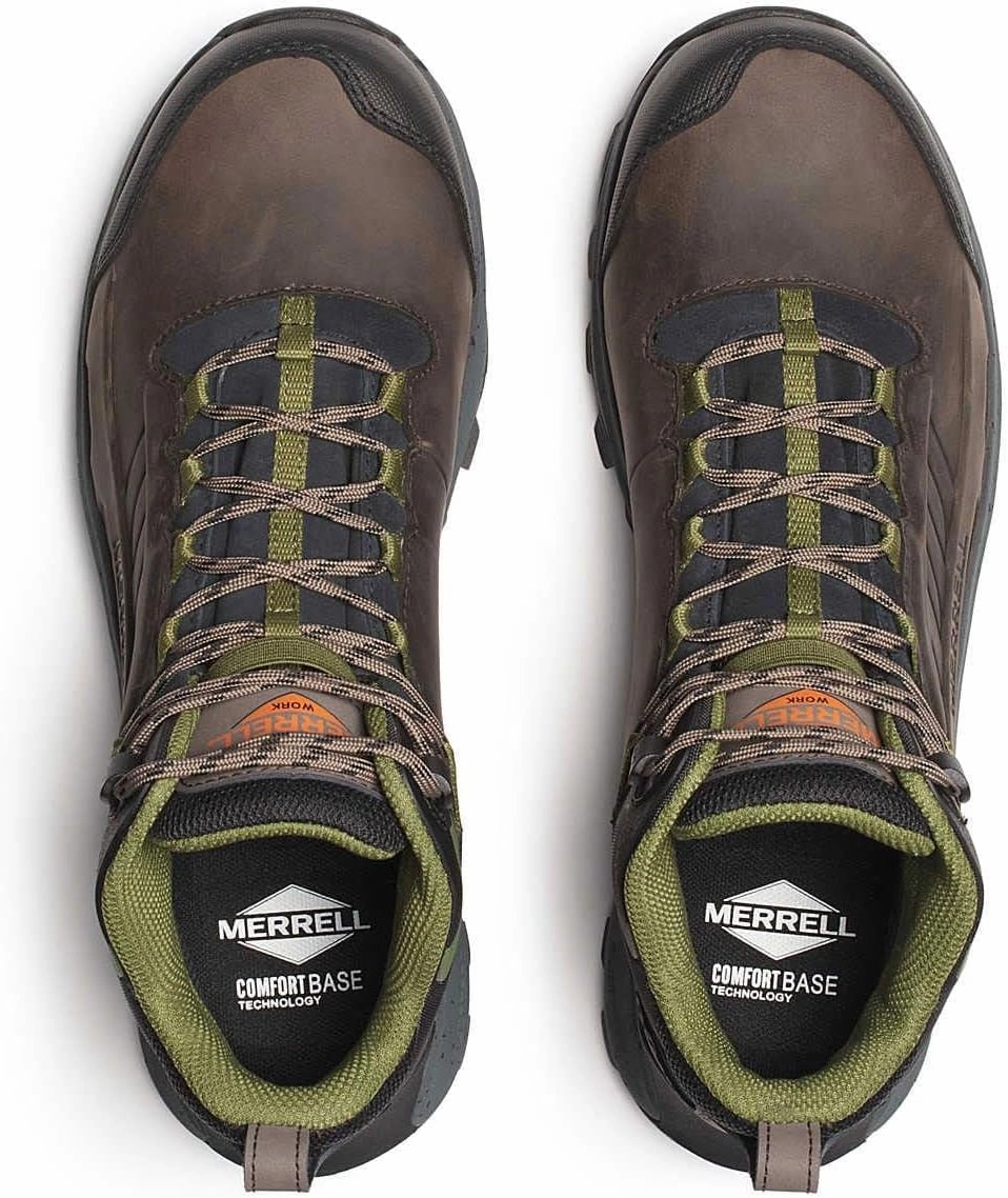 Merrell Men's Moab Speed 2 Mid Waterproof Carbon Fiber Work Construction Boot
