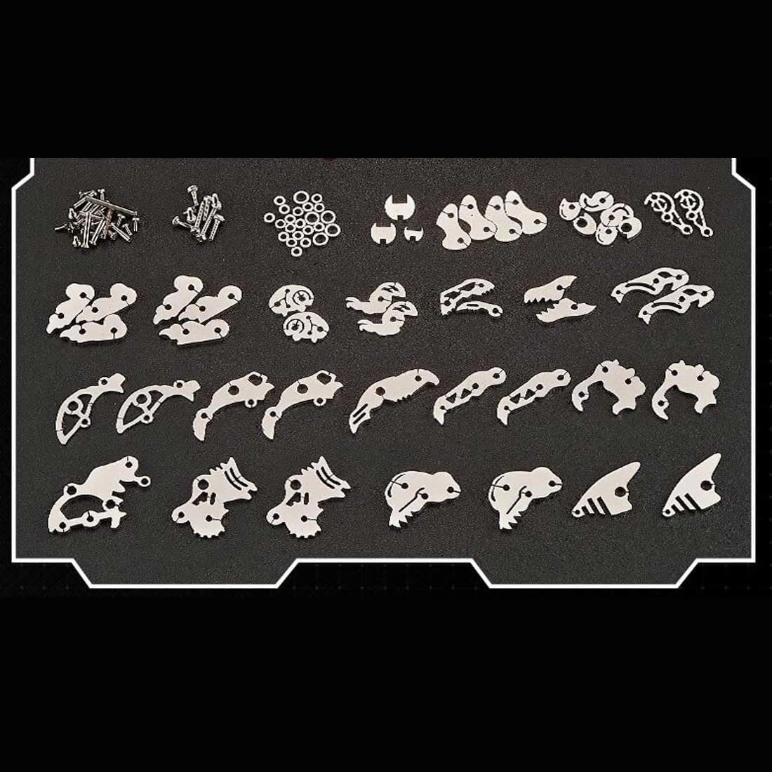 Metal 3D Puzzle for Adults, Mechanical DIY 3D Dinosaur Puzzles Model Kits, Steampunk 3D Metal Puzzle Crafts Ornaments Creative Gifts - 139pcs