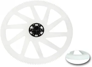 MICROHELI CNC Delrin Main Gear w/Aluminum Hub Set (Black) - Blade 230S / V2 / Smart/Revolution 235 CP
