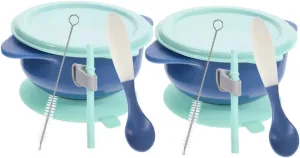 Milisten Suction Cup Baby Food Bowl Set Toddler Cereal Bowl Nonslip Base Microwave Safe Stackable Design