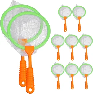 Mini Catcher Nets, 10 Pcs Funny Kids Fishing Nets, Durable Kids Catcher Nets, Fish Catcher Outdoor Fish Catching Nets for Students Spring Outing Early Learning Tool