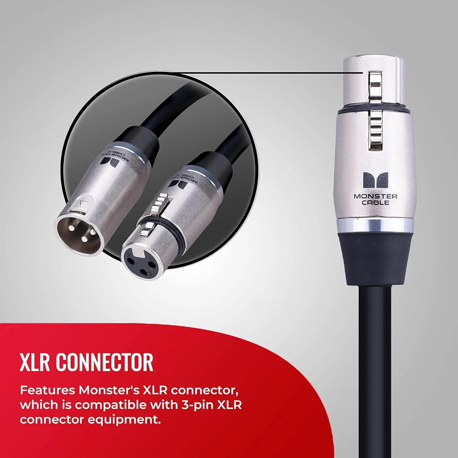 Monster Cable Performer 600 Microphone Cable. 5 ft Cable. Custom Cables. Microfiber Dielectric Duraflex Jacket XLR Microphone Cable.