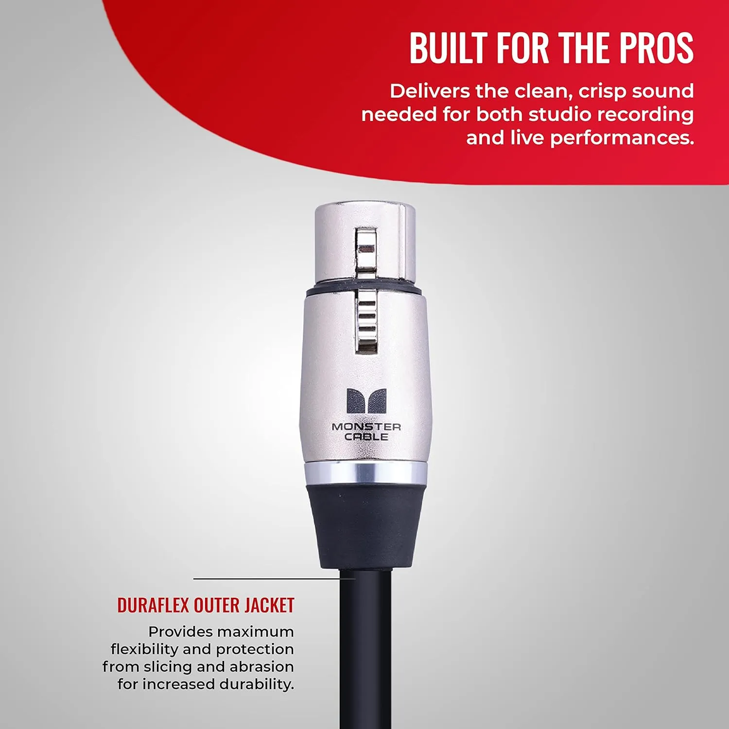 Monster Cable Performer 600 Microphone Cable. 5 ft Cable. Custom Cables. Microfiber Dielectric Duraflex Jacket XLR Microphone Cable.
