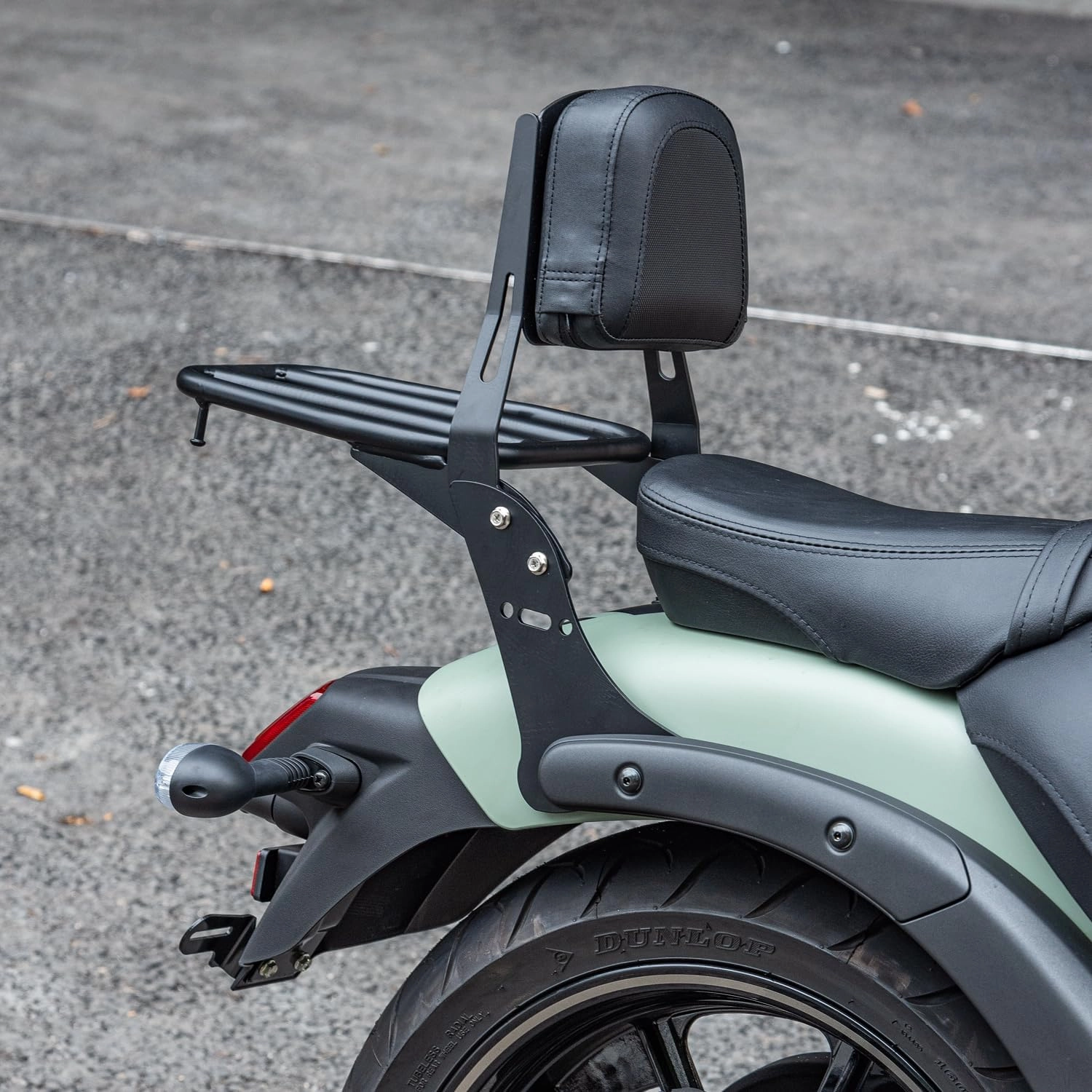 Motorcycle Passenger Sissy Bar Rear Backrest Cushion Pad Luggage Rack Cruiser Cargo Carrier Fit for Vulcan S 650 VN650 EN650 2015 2016-2025 2021 2022 2023 2024