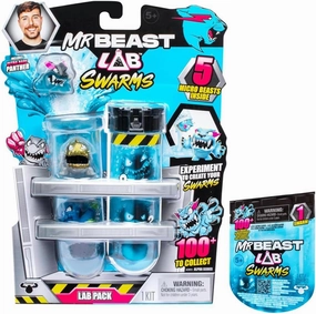 Mr. Beast Lab Swarms Test Tube 2 Pack, 1 inch Themed Swarms Collectible with Swarms Mr. Beast Lab Mystery 1 Inch Figure Single Pack, 1 Pack