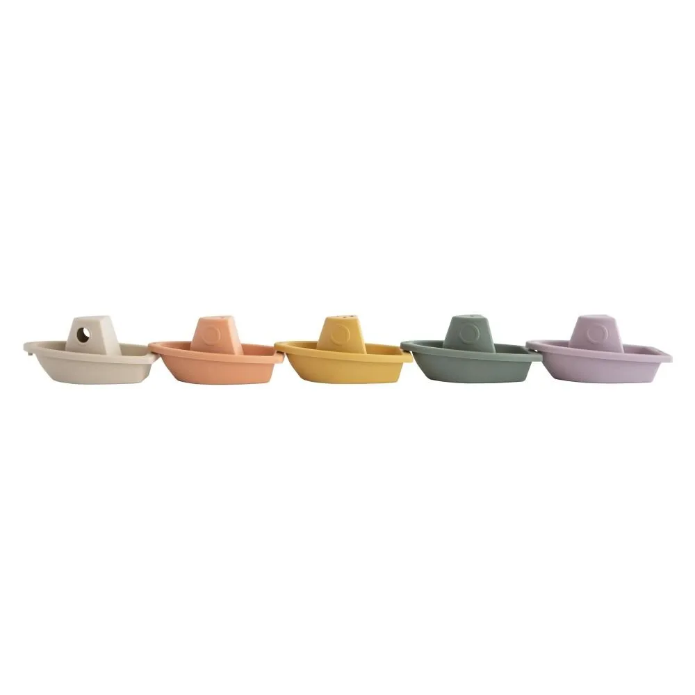 Mushie | Bath Boats - 5pk Rustic