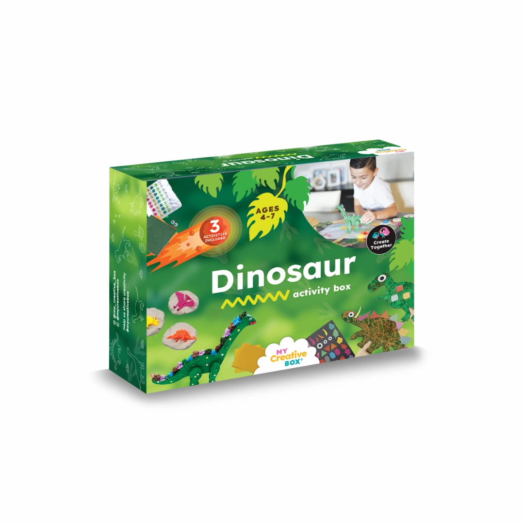My Creative Box Dinosaurs Mini Creative Kit Art and craft for kids Dinosaur toy Best Seller Gifting Idea for 3yrs 