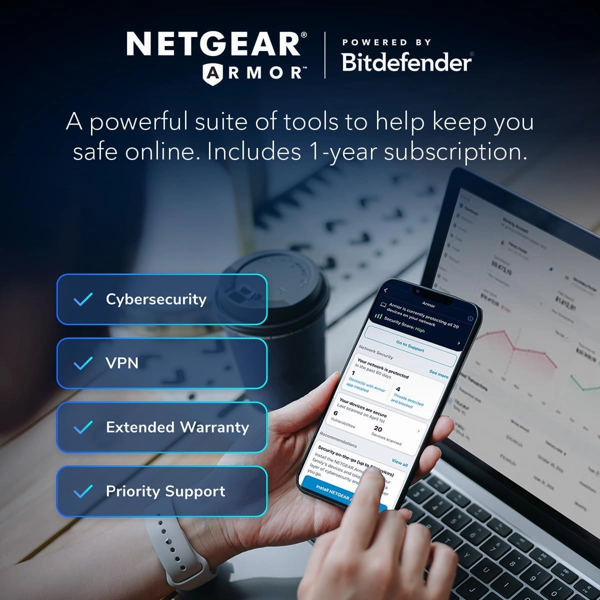 NETGEAR Orbi 970 Series Quad-Band WiFi 7 Mesh Network System (RBE973S), Router   2 Satellite Extenders, Security Features, Up to 27Gbps, Covers Up to 10,000 sq. ft., 200 Devices, 10 Gig Internet Port