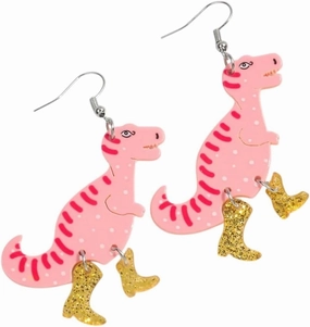 New 2025 Unisex Funny Acrylic Big High Heels Dinosaur Drop Earrings For Women Hers Lovely Animal Design Pendant Party Jewelry Gifts Fashion Trendy Accessories Creative Gift For Women And Men