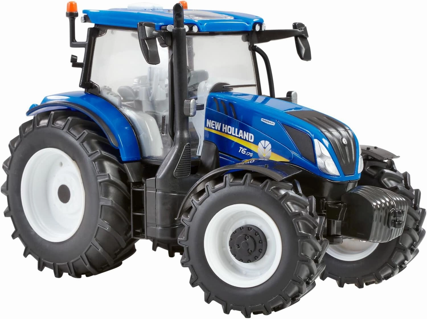 New Holland T6.175 Blue Power Tractor Replica, New Holland Tractor Replica Compatible with 1:32 Scale Farm Animals and Toys, Suitable for Collectors & Children from 3 Years