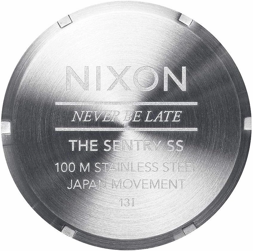 NIXON Sentry SS A356 - 100m Water Resistant Men's Analog Classic Watch (42mm Watch Face, 23mm-20mm Stainless Steel Band)