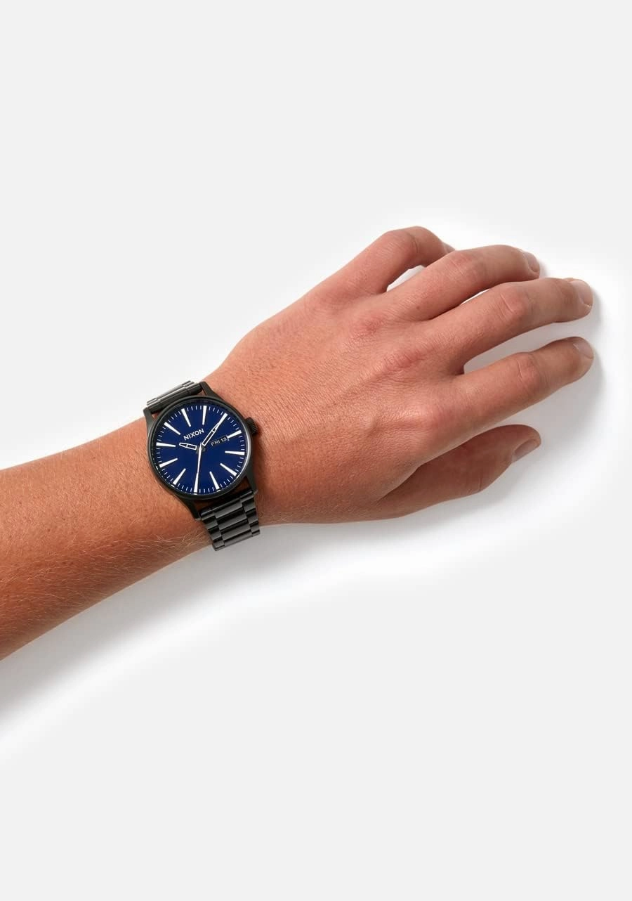 NIXON Sentry SS A356 - 100m Water Resistant Men's Analog Classic Watch (42mm Watch Face, 23mm-20mm Stainless Steel Band)