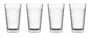 North Mountain Supply Diamondback Cider/Beer Glasses, Stackable - Great for Ciders and Fruity Beers - 11 ounces - Set of 4