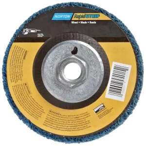 Norton Stripping Grinder Wheel, Paint Stripper for Metal, Rapid Strip, 4-1/2 inch Diameter Extra Coarse Inch Wheel adaptable with Right Angle Grinder, Pack of 1 Disc