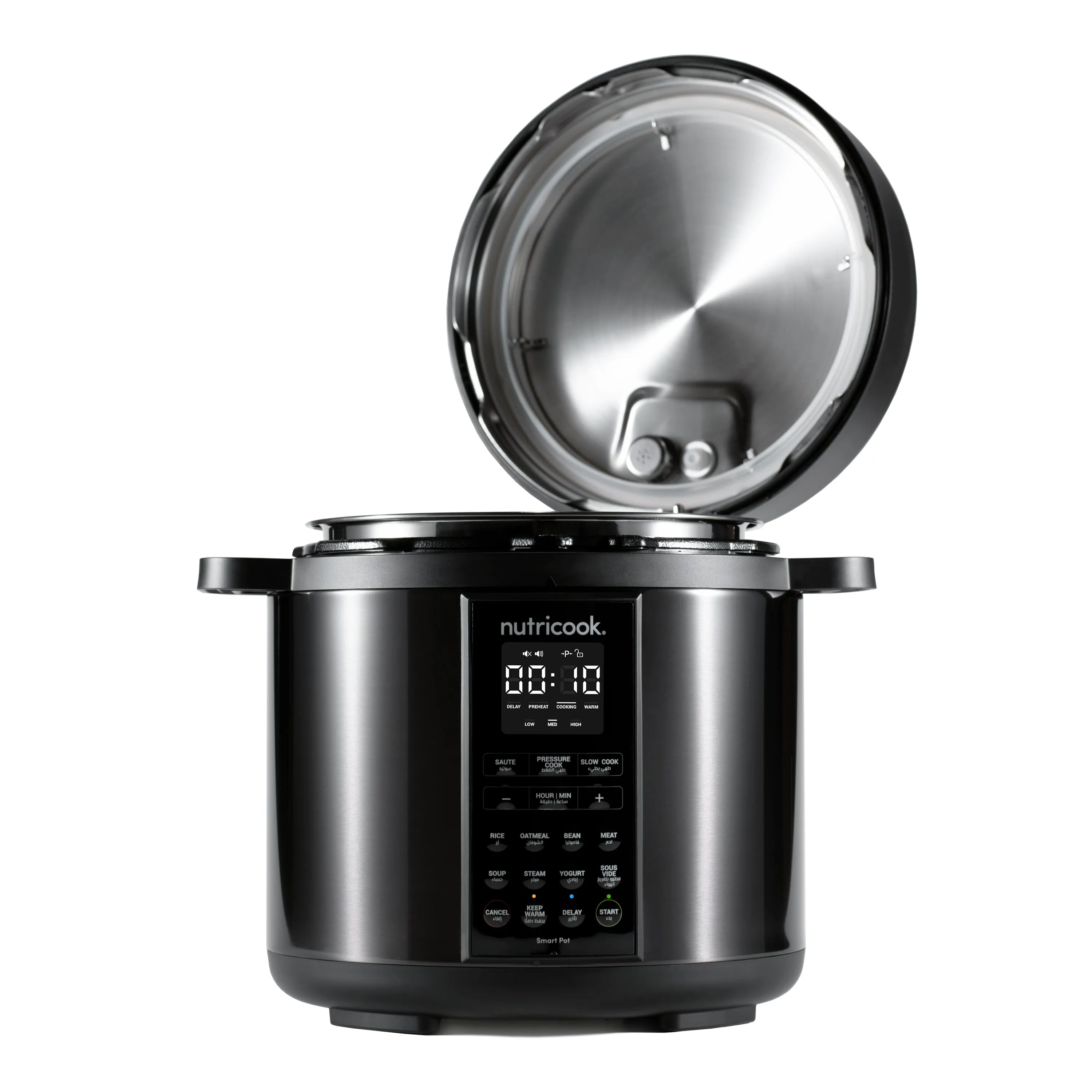 Nutricook Smart Pot, 9 in 1 Electric Pressure Cooker, Slow Cooker, Rice Cooker, Steamer, Sauté Pot, Yogurt Maker & more, 12 Smart Programs with new Smart Lid - 8 Liters