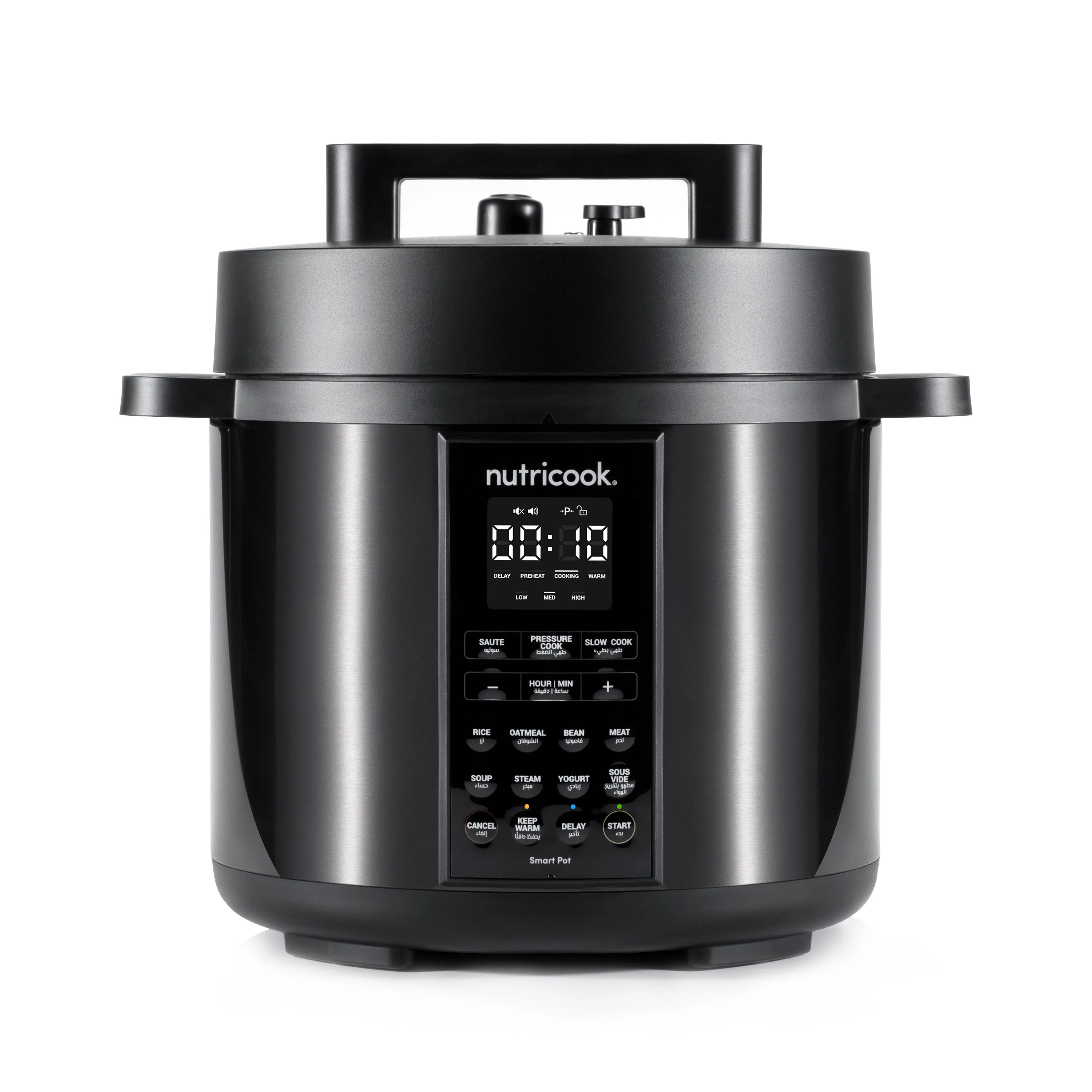 Nutricook Smart Pot, 9 in 1 Electric Pressure Cooker, Slow Cooker, Rice Cooker, Steamer, Sauté Pot, Yogurt Maker & more, 12 Smart Programs with new Smart Lid - 8 Liters