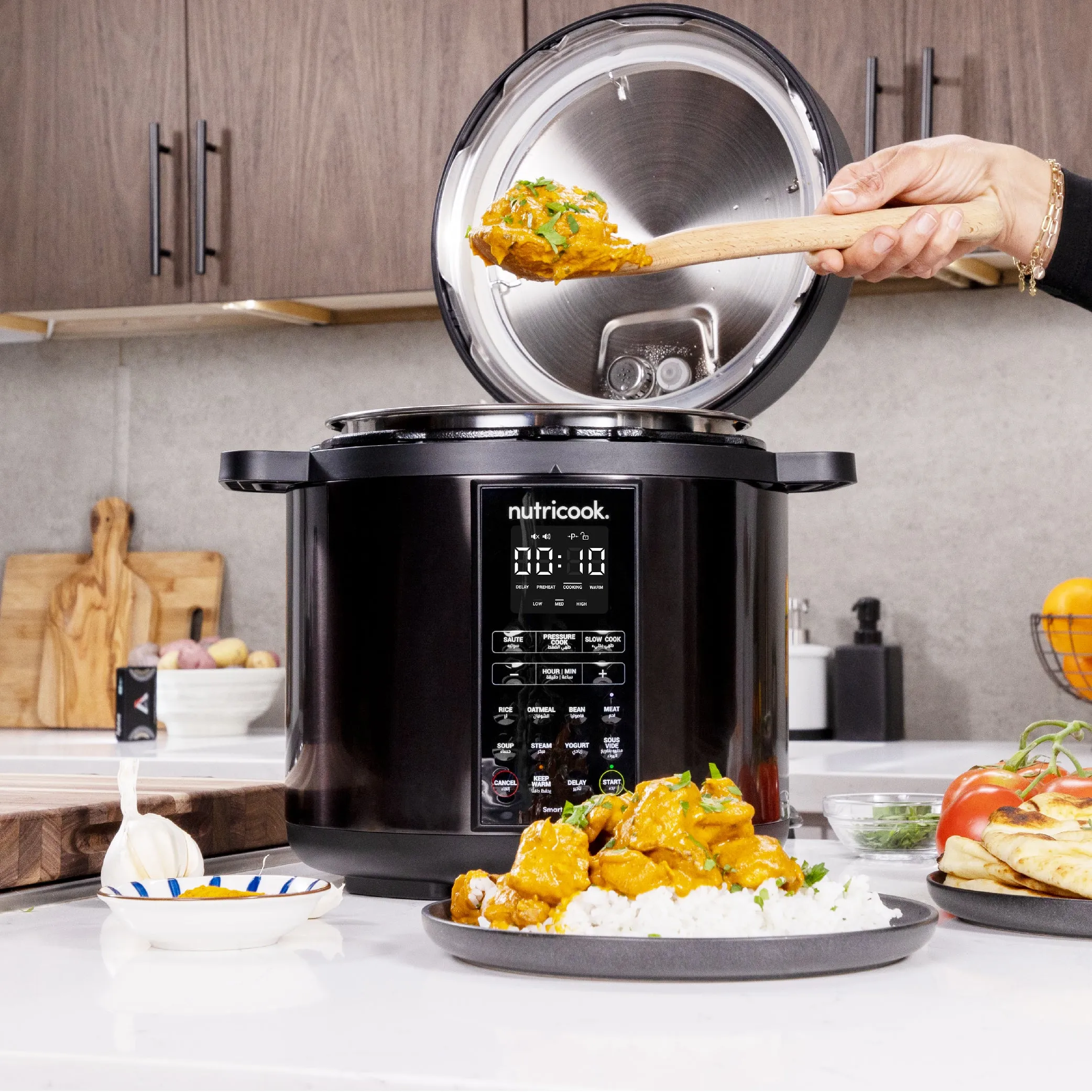 Nutricook Smart Pot, 9 in 1 Electric Pressure Cooker, Slow Cooker, Rice Cooker, Steamer, Sauté Pot, Yogurt Maker & more, 12 Smart Programs with new Smart Lid - 8 Liters