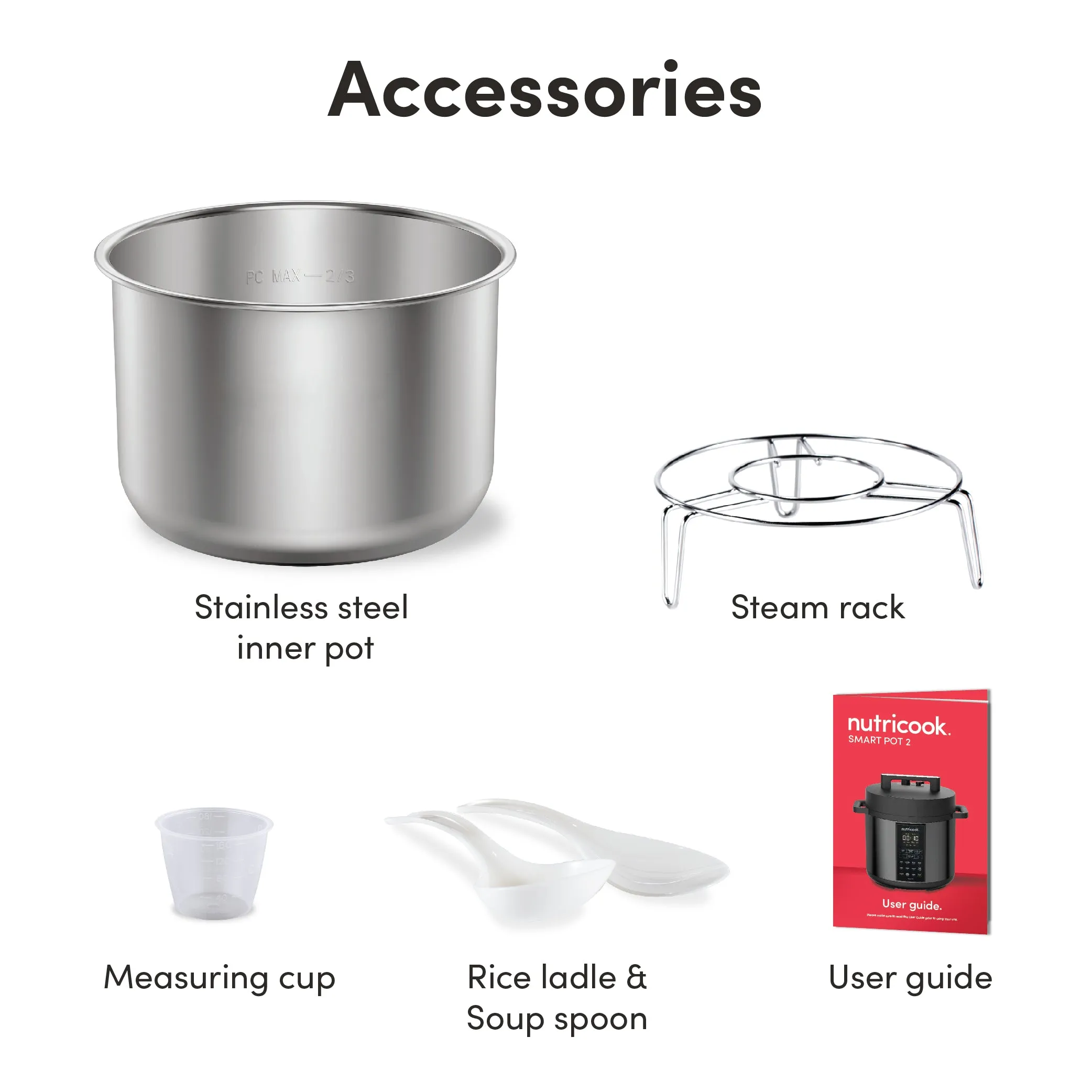 Nutricook Smart Pot, 9 in 1 Electric Pressure Cooker, Slow Cooker, Rice Cooker, Steamer, Sauté Pot, Yogurt Maker & more, 12 Smart Programs with new Smart Lid - 8 Liters