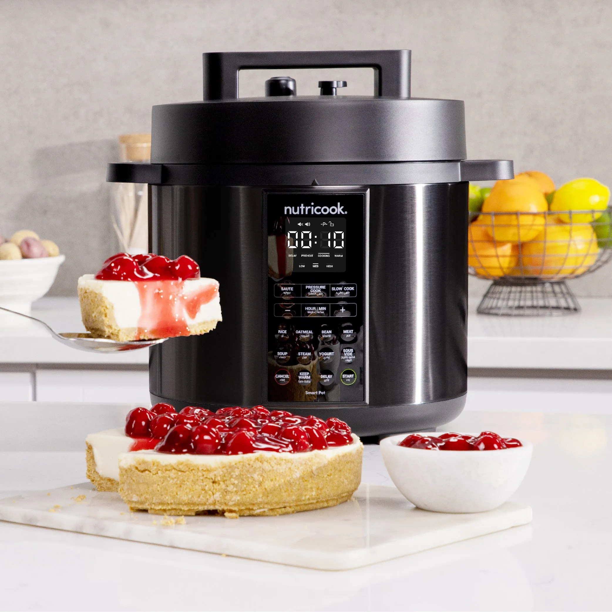 Nutricook Smart Pot, 9 in 1 Electric Pressure Cooker, Slow Cooker, Rice Cooker, Steamer, Sauté Pot, Yogurt Maker & more, 12 Smart Programs with new Smart Lid - 8 Liters