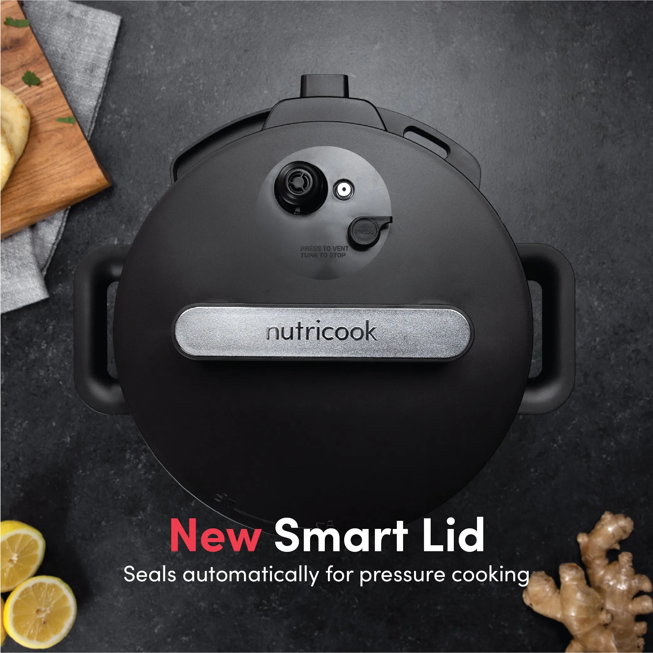 Nutricook Smart Pot, 9 in 1 Electric Pressure Cooker, Slow Cooker, Rice Cooker, Steamer, Sauté Pot, Yogurt Maker & more, 12 Smart Programs with new Smart Lid - 8 Liters