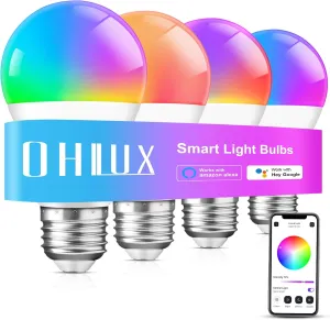 OHLUX Smart Light Bulbs 4Pack